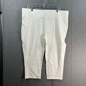 LOGO Layers by Lori Goldstein Petite Cropped Leggings Alabaster, Petite X-Large